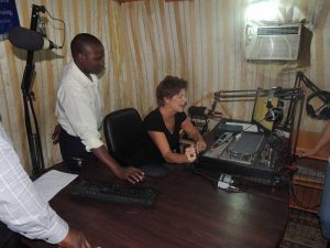 Judy Broadcasting from radio Station